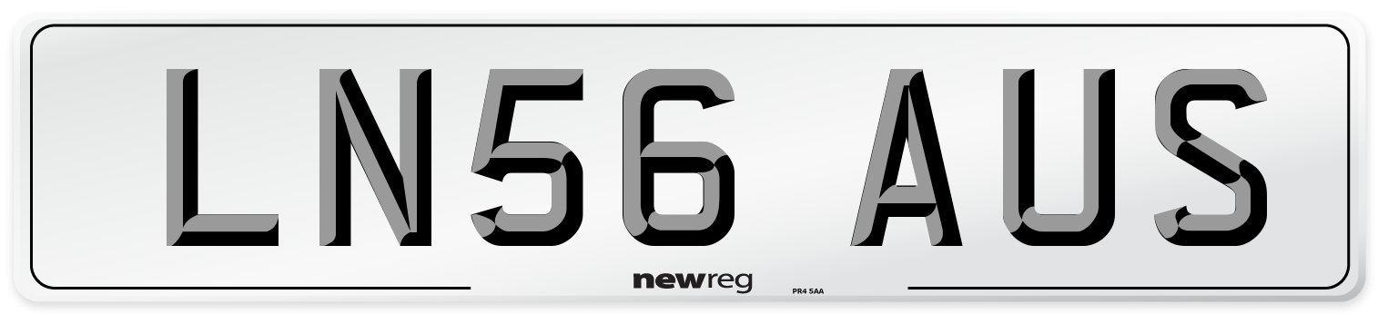 LN56 AUS Number Plate from New Reg